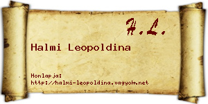 Halmi Leopoldina névjegykártya